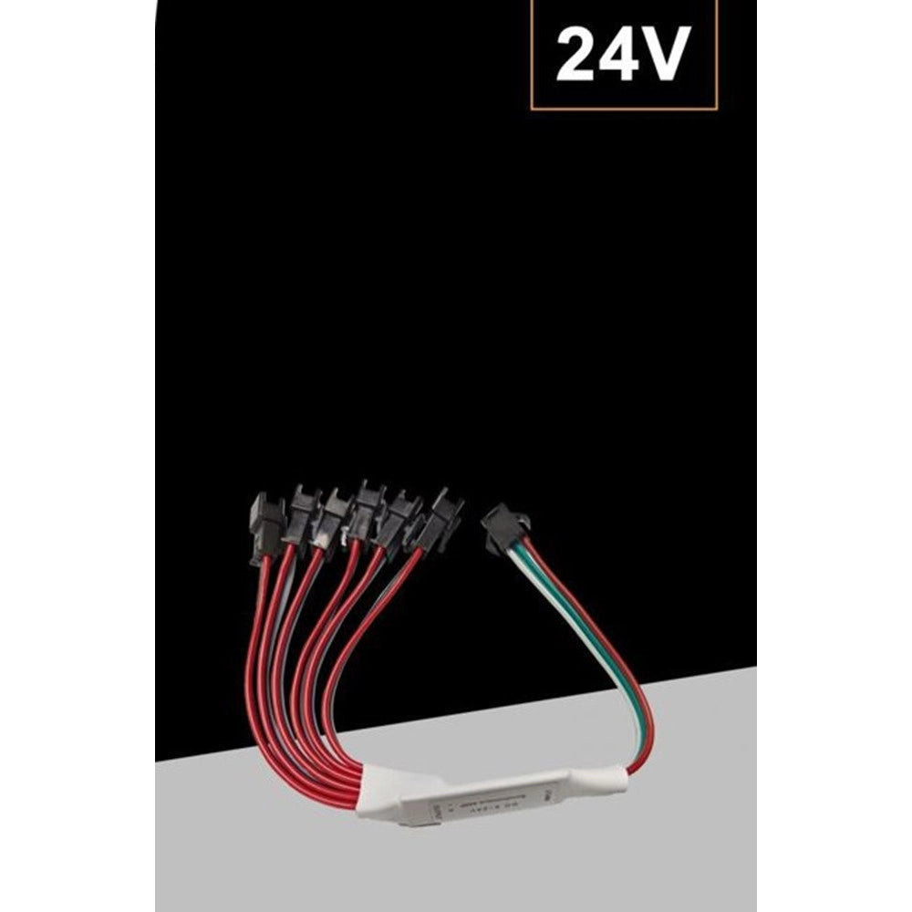 Trade Shop - Connettore Multi-strip Connessione Tra Strisce Led Da 24cm Max 6x10mt Dc5-24v Hc-amp -