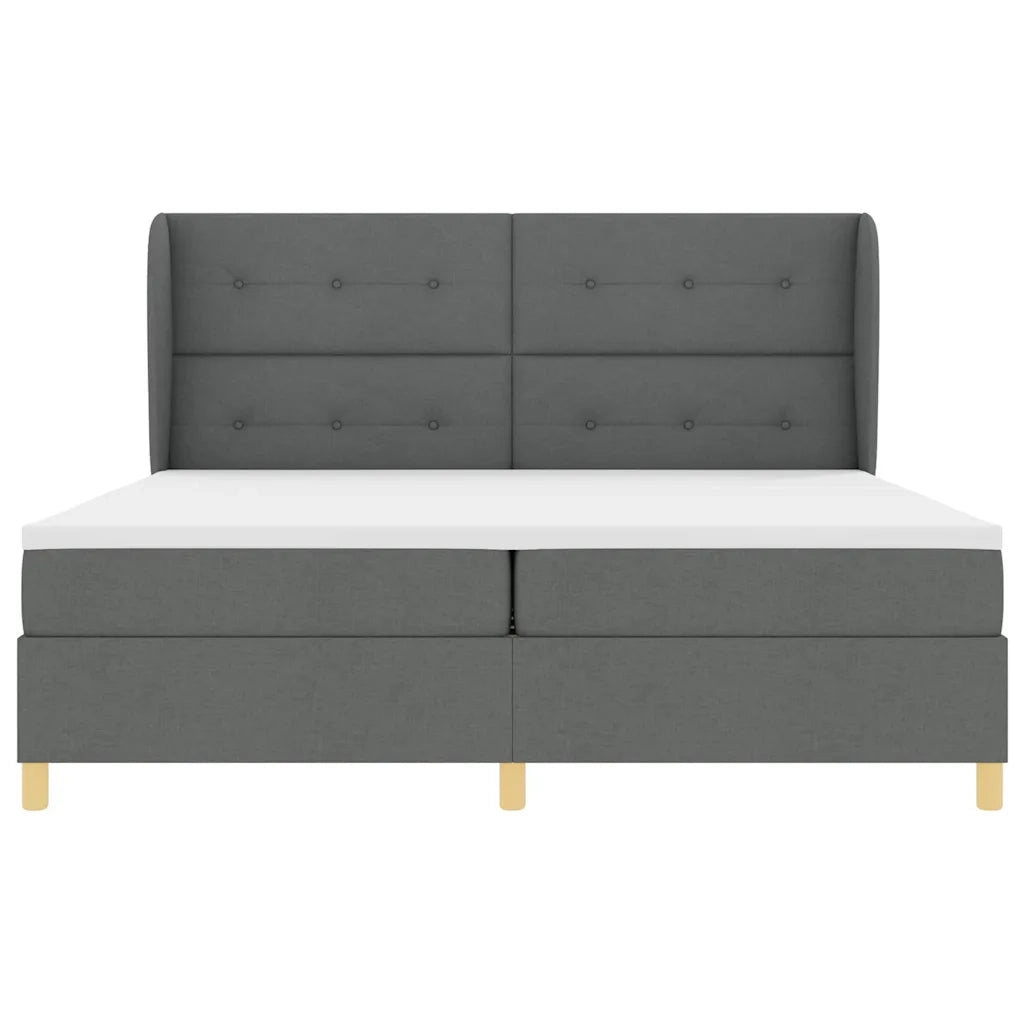 Letto con molle e materasso Grigio Scuro 90x190 cm Tessuto 3340775
