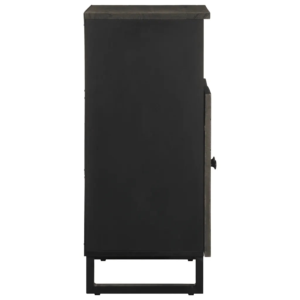 Credenza Nera 60x33x75 cm in Legno Massello di Mango 4017709