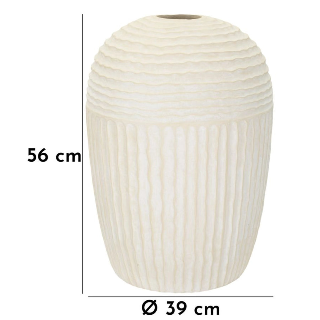Vaso Decorativo VKH811, Beige, Poliresina, 39x39x56 cm