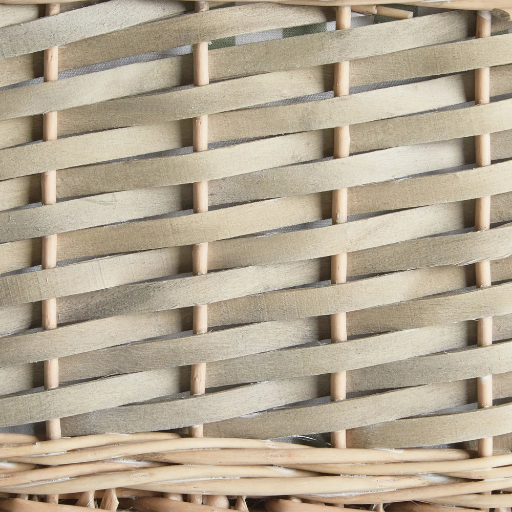Cesto da picnic in vimini naturale per 4 persone con borsa frigo, bicchieri da vino e Posate stile semplice elegante