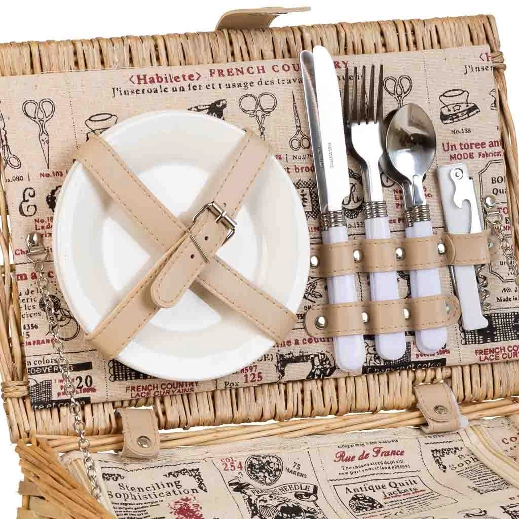 Cesto pic-nic marrone 38x26x19h