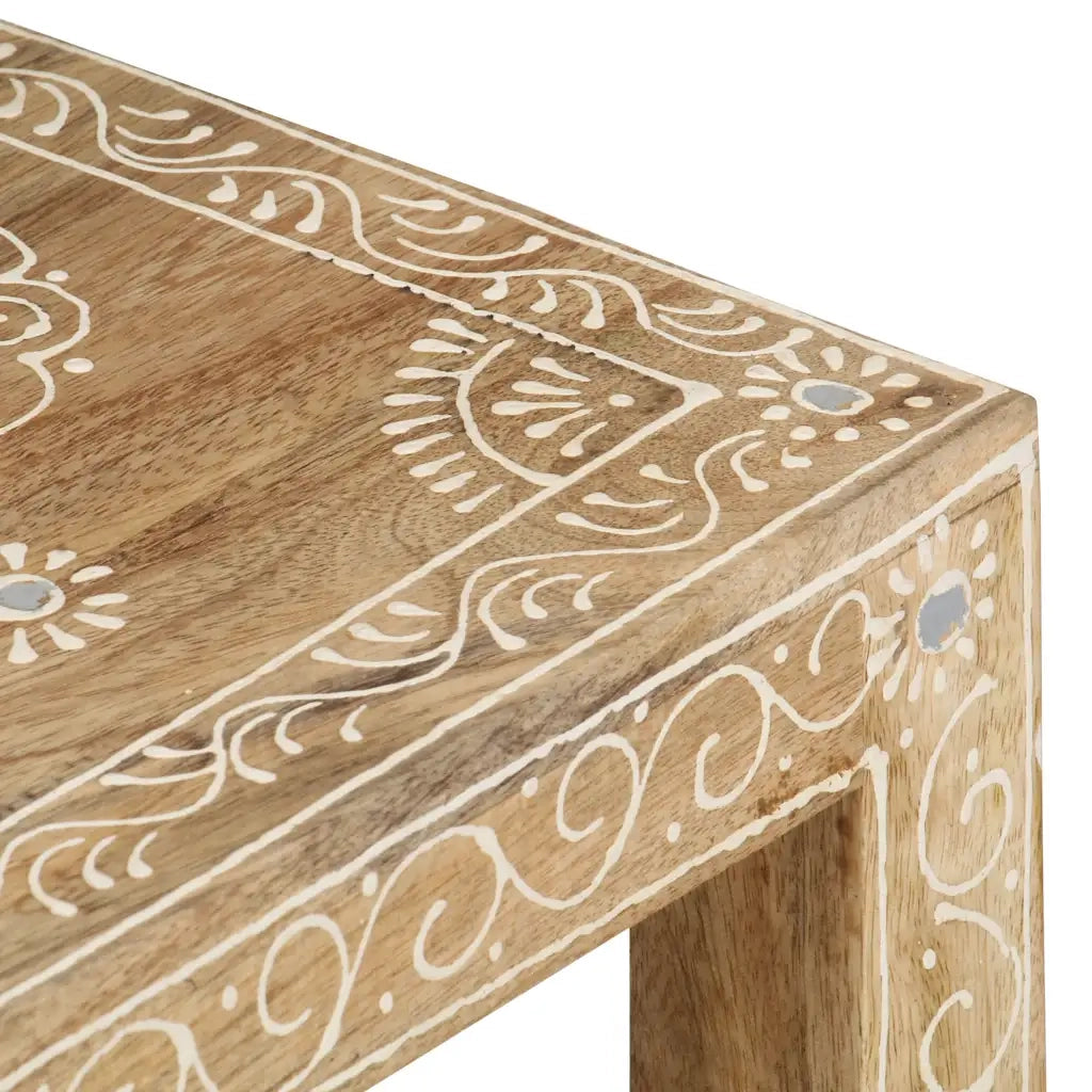 Set Tavolini da Salotto 2 pz in Legno Massello di Mango 285881