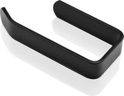 Houder per carta igienica autofissante nera - fissaggio alla parete bagno cucina - supporto carta igienica in alluminio con adesivo senza chiodi