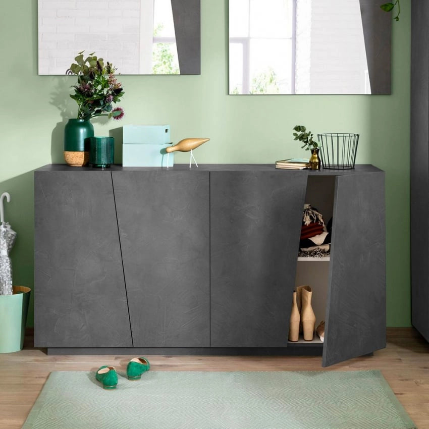 Credenza Moderna VEGA con 4 ante battenti da 160 in ardesia