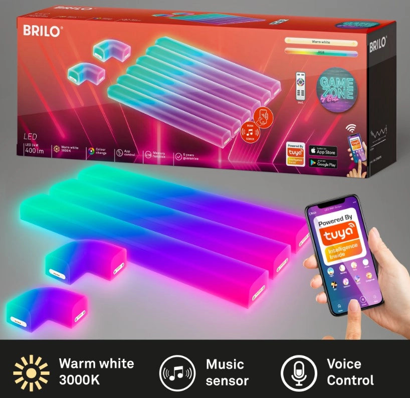 Remsa Lampada a parete RGBIC a LED intelligente, 36 cm, 24W 3000K, bianco