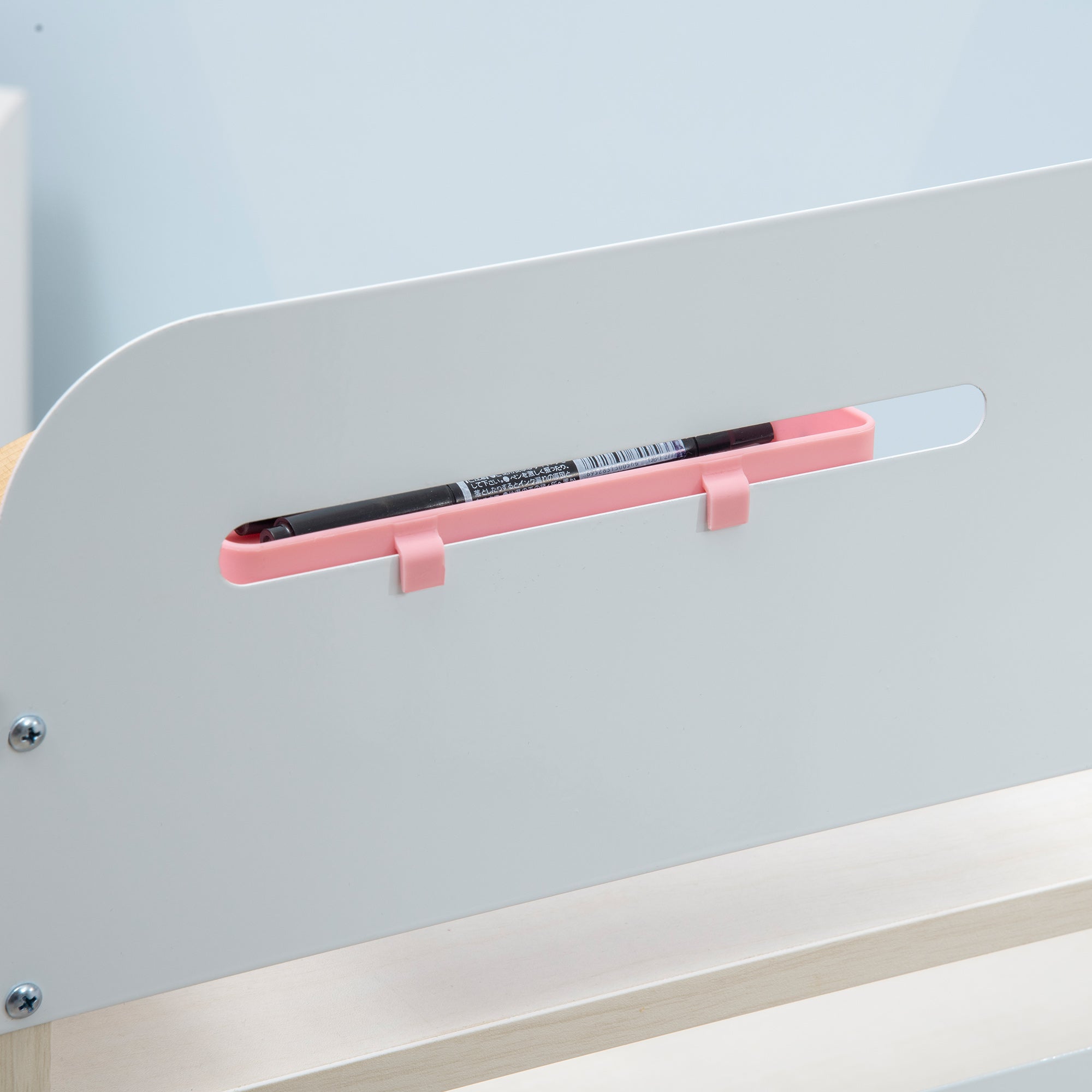 Set Scrivania e Sedia per Bambini da 3 Anni Regolabile Tavolo Inclinabile a 60° con Cassetto e Ripiani in PP e Acciaio