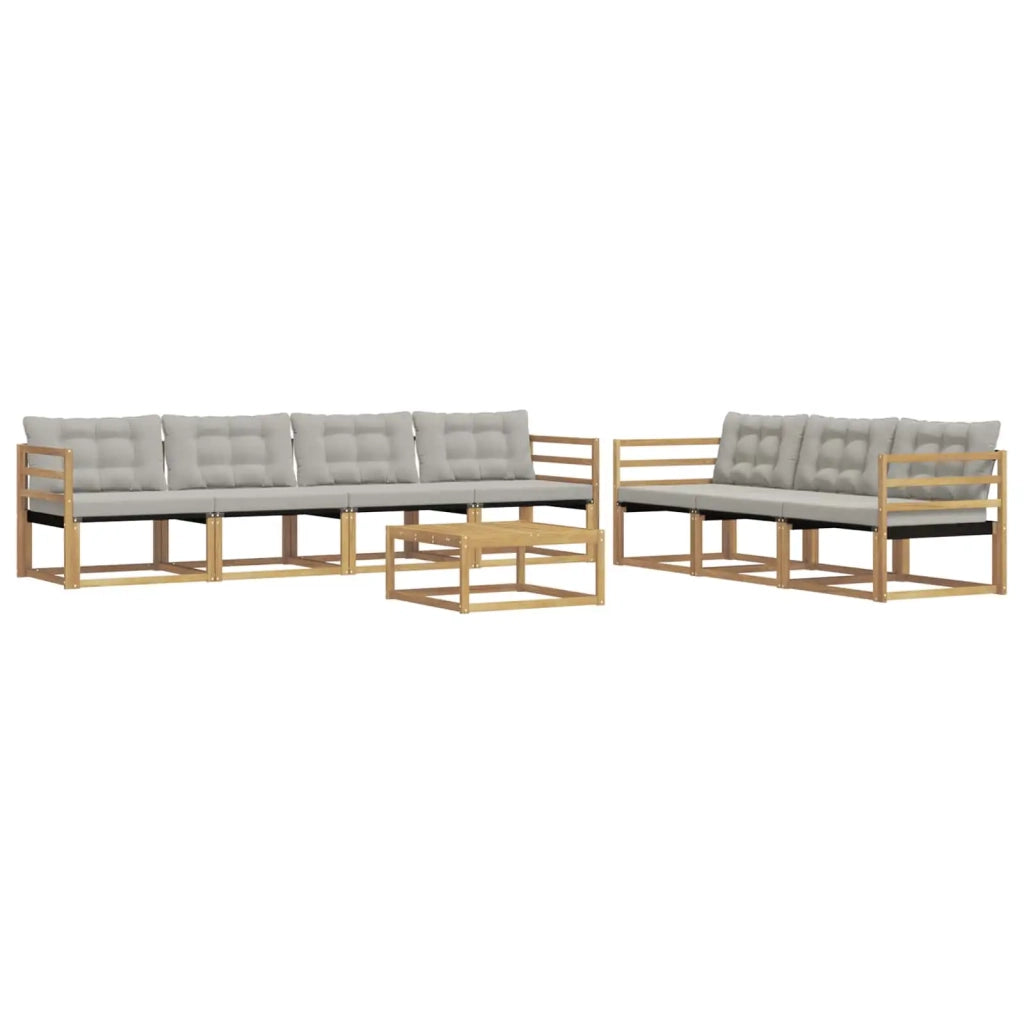 Set di divani da esterno 8 pcs Bianco e Grigio Chiaro 3388481