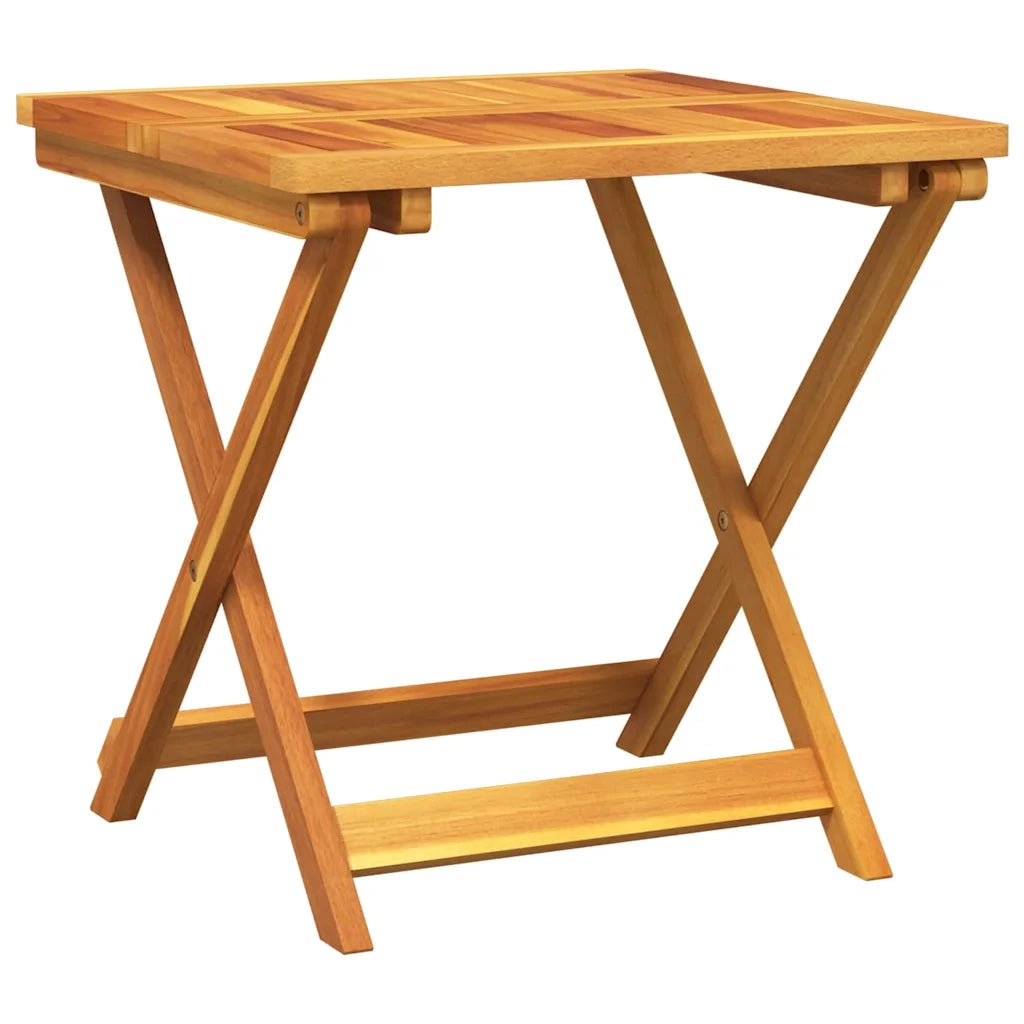 Tavolo da Giardino | Tavolino da esterno Pieghevole 50x50x50 cm Legno Massello Acacia