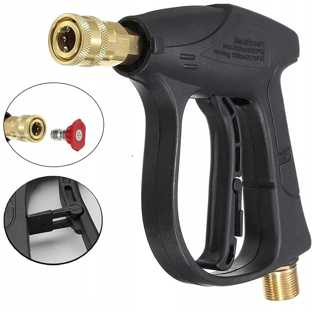 Set Accessori Idropulitrice Rosfix JetKit – Pistola 300 Bar, 5 Ugelli QC, Adattatore Lavor HQ, Spazzola Rotante