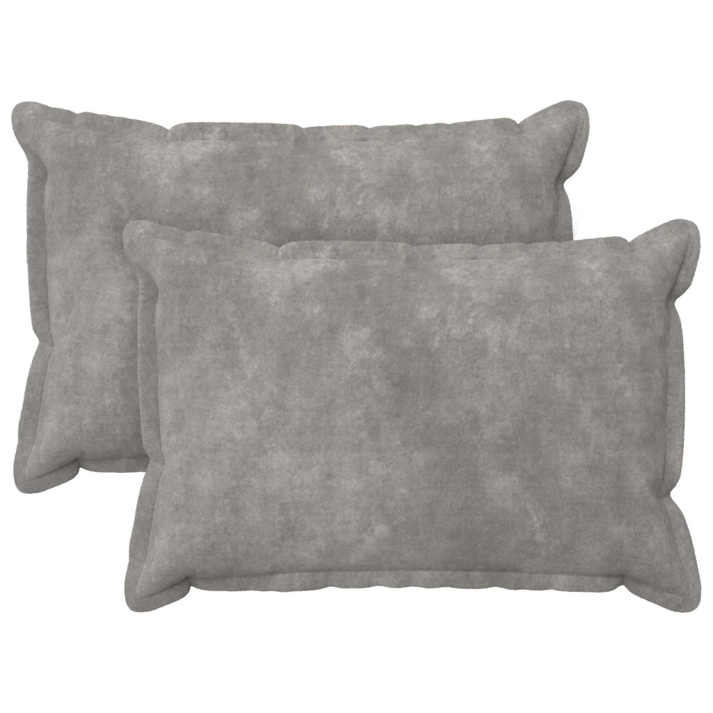Cuscino HOUTEN 2 pz Grigio Chiaro Fleece in microfibra 935565