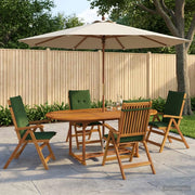 Set da pranzo da giardino 5 pezzi Naturale 3434487