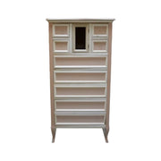Cassettiera classica in legno grezzo 9 cassetti 70x43x140 - Mobili 2G