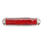 Lampada laterale LED, 12V-24V, rossa, 4 funzioni, 155x37 mm, con cornice cromata, Breckner Germany