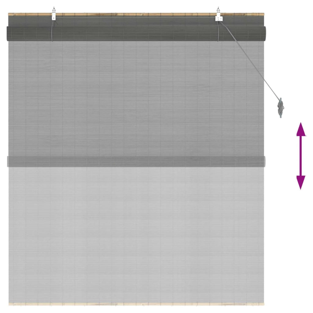 Tenda a rullo Grigio 120 x 160 cm Bambù 42039728