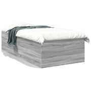 Letto singolo | Letto per adulti | Giroletto Grigio Sonoma 90x200 cm in Legno Multistrato