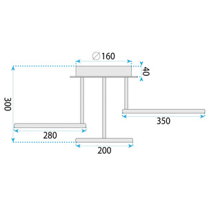 Lampada Da Soffitto G122-3c Gold Led