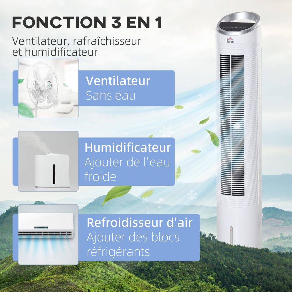 Raffreddatore d'aria 4 in 1 ¨C zephmum ¨C oscillante, telecomando, 2 blocchi refrigeranti