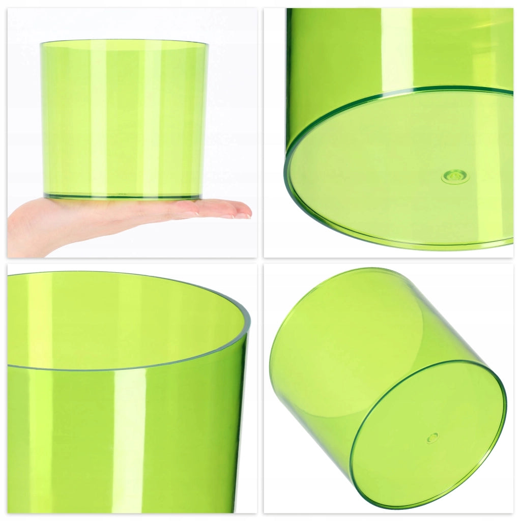 Vaso da fiori KADAX rotondo in plastica, 12,5 cm, verde