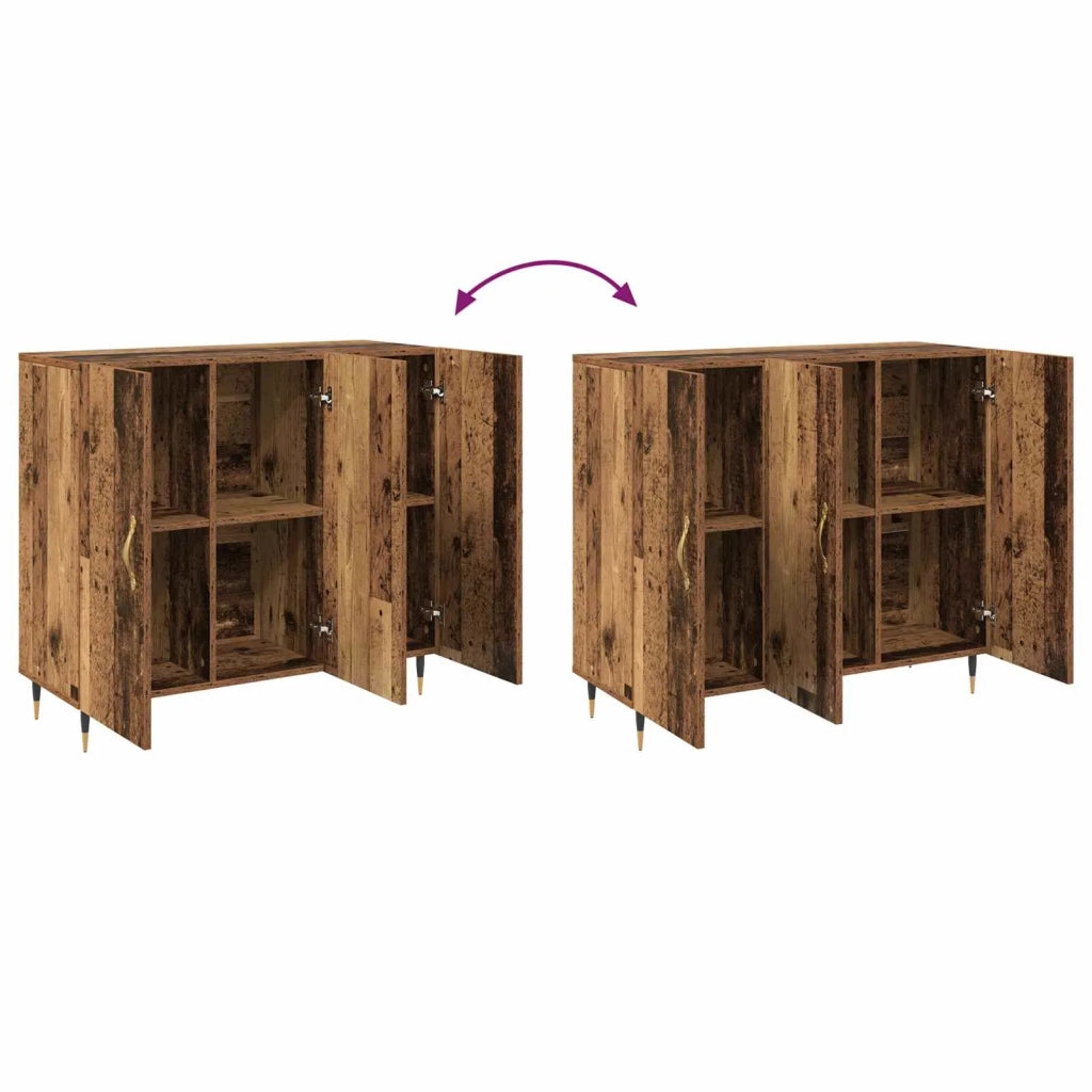 Credenza | Madia | Buffet da pranzo | Armadio da pranzo Legno vecchio 90 x 34 x 80 cm Legno multistrato