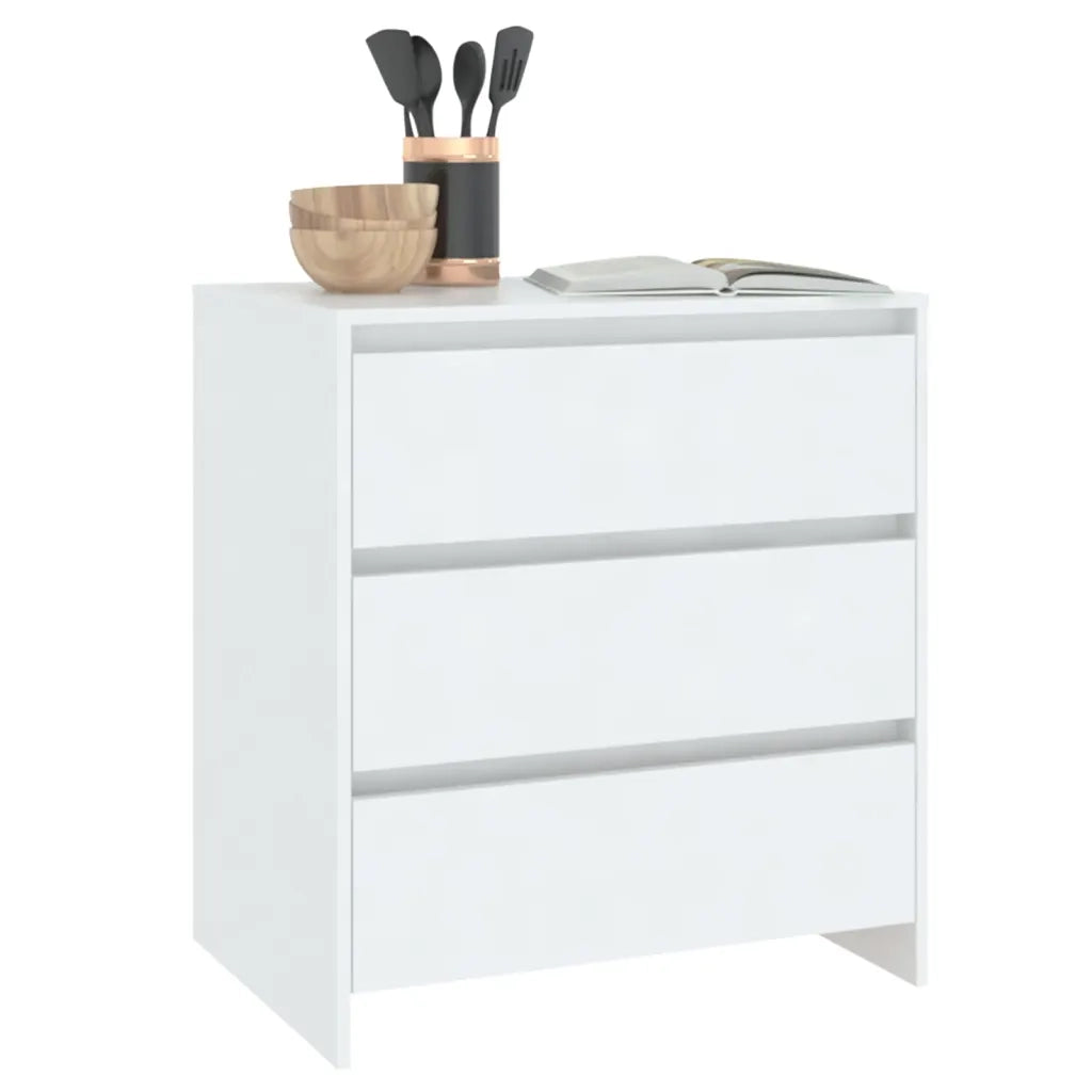 Credenza-Buffet-Armadio da cucina Bianca 70x41x75 cm in Truciolato 503145
