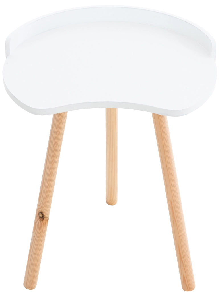 Tavolino d'appoggio Jannis in stile scandinavo bianco