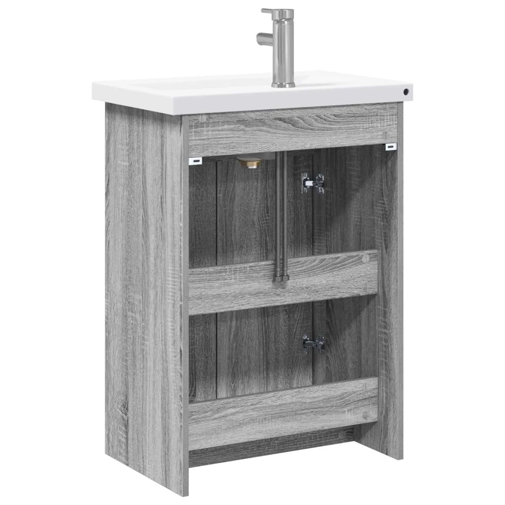 Set di mobili per il bagno Sonoma grigio 81 x 40 x 84,5 cm 3404287