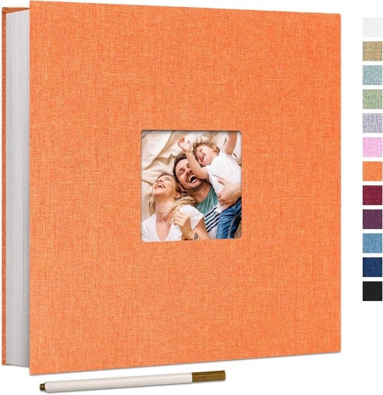 Album fotografico autofilettante con copertina di lino 60 pagine 10x15 per regali matrimoni San Valentino compleanni