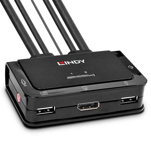 Lindy 42344 switch per keyboard-video-mouse (kvm) montaggio rack nero