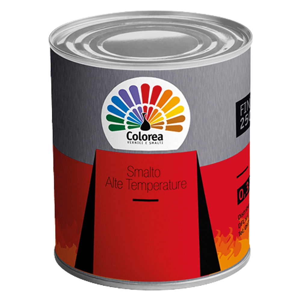 SMALTO ALTA TEMPERATURA 'COLOREA' Lt. 0,375 Nero opaco- 6 pezzi  - COLOREA
