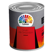 SMALTO ALTA TEMPERATURA 'COLOREA' Lt. 0,375 Nero opaco- 6 pezzi  - COLOREA