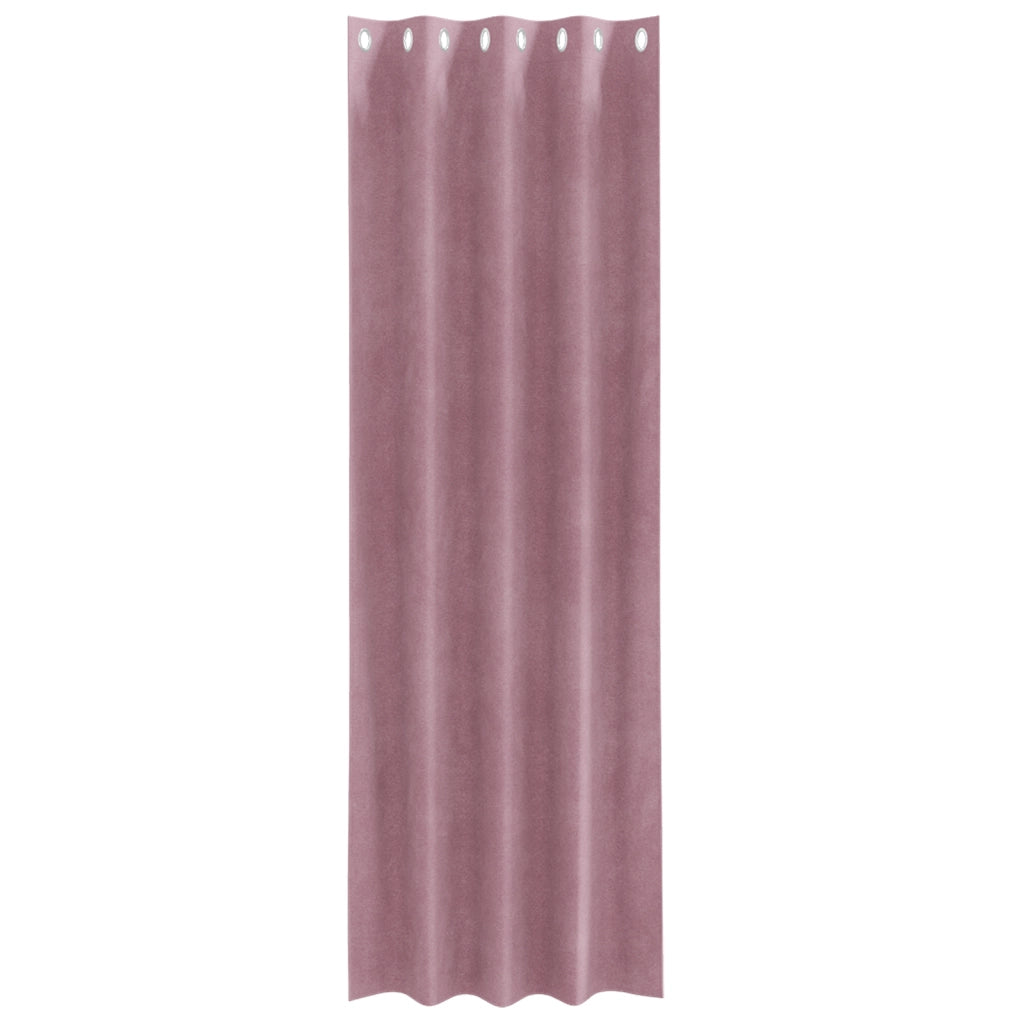Tende oscuranti  con occhielli 2 pezzi in velluto rosa scuro