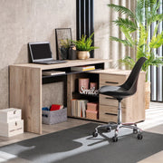 Sapri, Scrivania Angolare, 137.5x101.5x75h cm Marrone Rovere Scuro