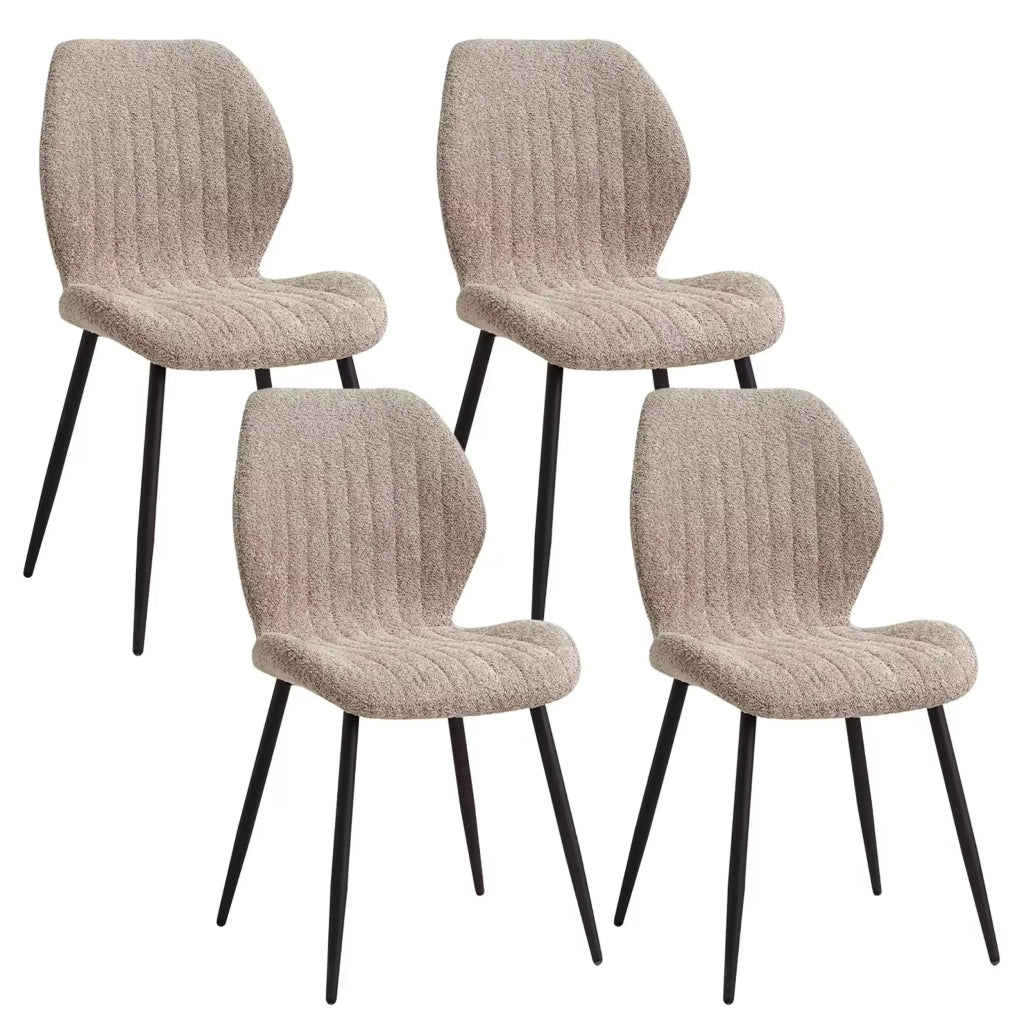 Set 4 Sedie Imbottite Eleganti e Comode, Delicate sulla Pelle, per Trucco, Cucina e Ufficio