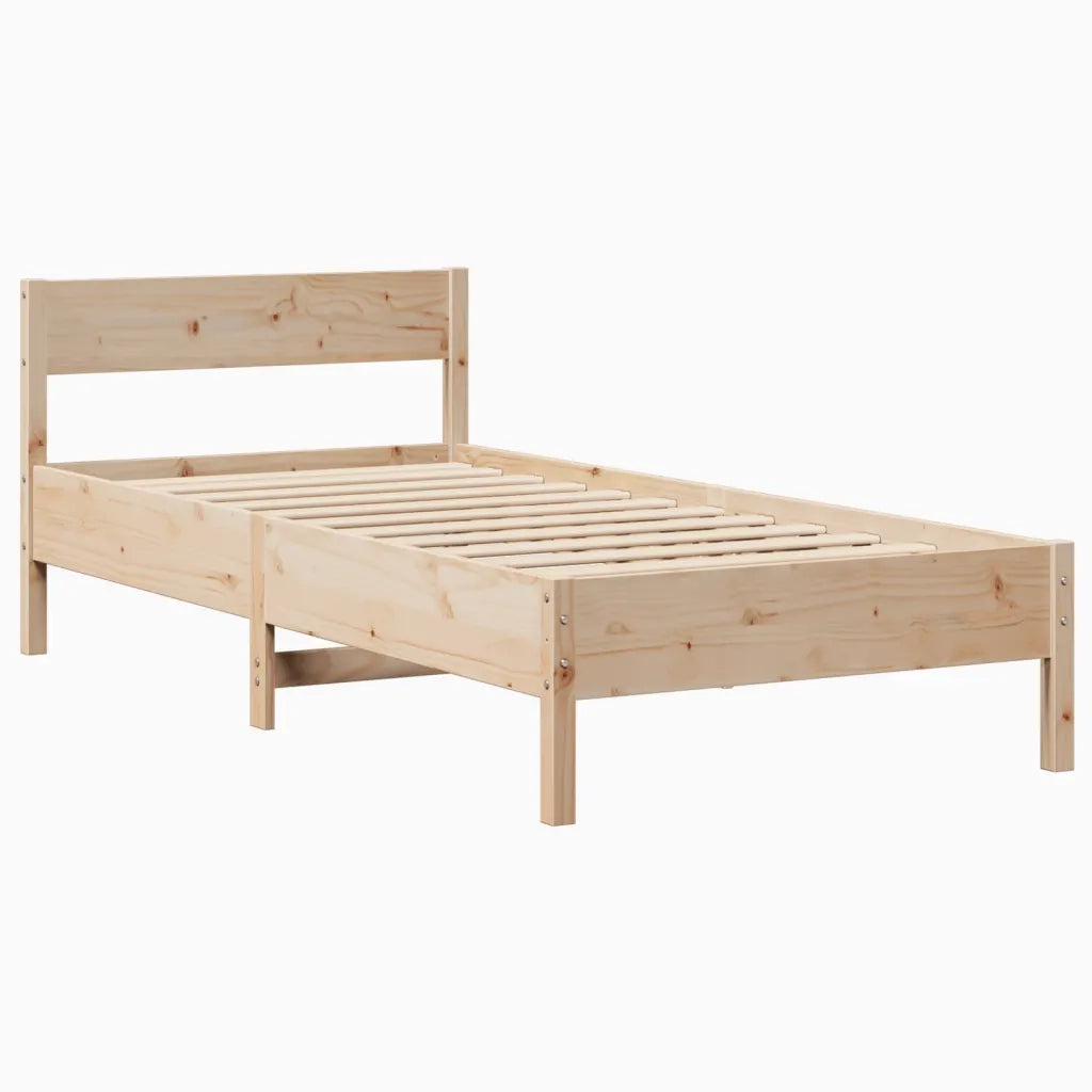 Letto senza Materasso 75x190 cm in Legno Massello Pino