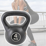 Trade Shop - Manubrio Kettlebell Da 4 Kg Peso Con Maniglia Ginnastica Fitness Ergonomico -