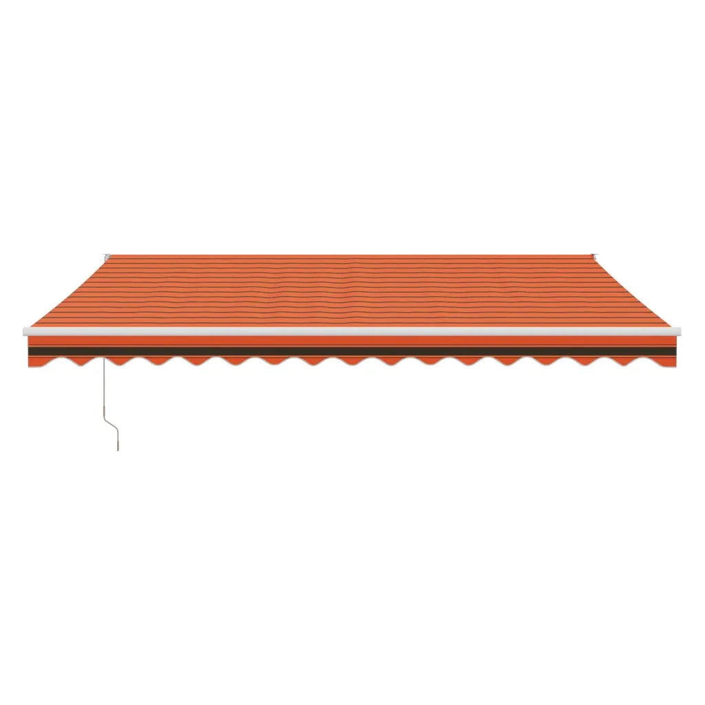 Tenda Retrattile Arancione Marrone 4,5x3 m Tessuto e Alluminio
