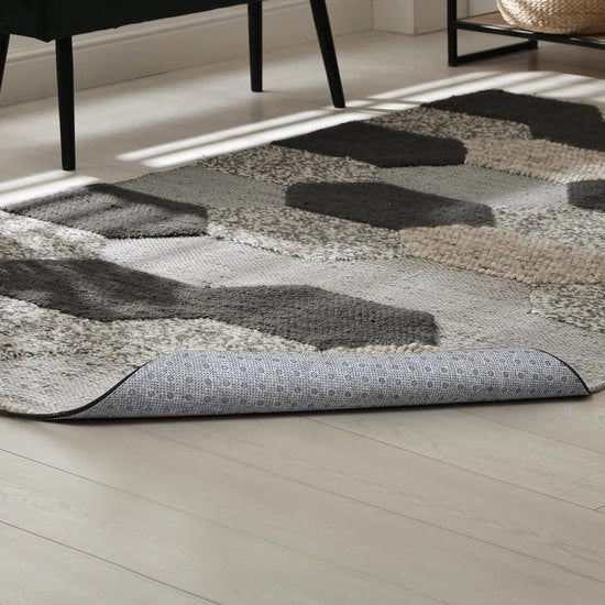 Telaio posteriore per Asciugamani o Tappeti - Telaio posteriore per tessuto - Mattonella anti-scivola con PVC fiori - Imbottito o incollato - Mat posteriore in poliestere - 180 x 100 cm Mattonella anti-scivola