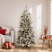 Albero di Natale artificiale con palline 120 cm 150 LED 3466195