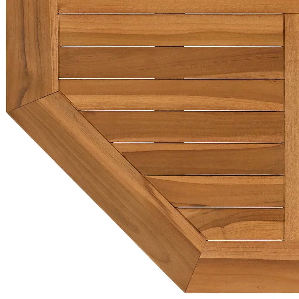 Piano per Tavolo 80x80x2,5 cm Ottagonale Legno Massello di Teak 366666