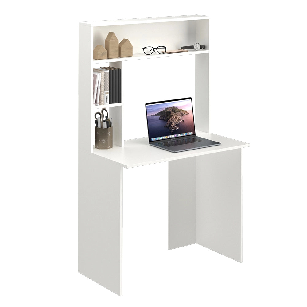 Vicco Scrivania con ripiani Bianco 90 x 51.6 cm