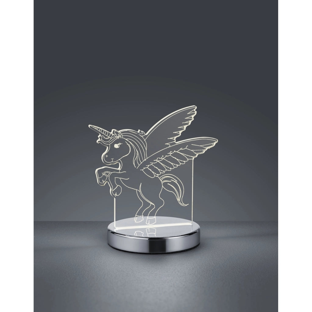 LAMPADA LED DA TAVOLO KARO 7W H20CM CROMO.
