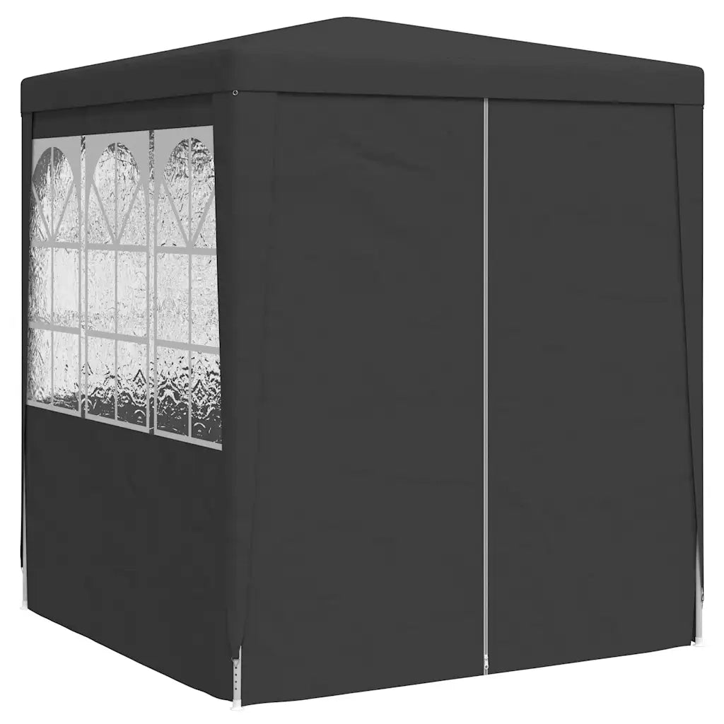 Gazebo Professionale con Pareti 2,5x2,5 m Antracite 90 g/mÂ²