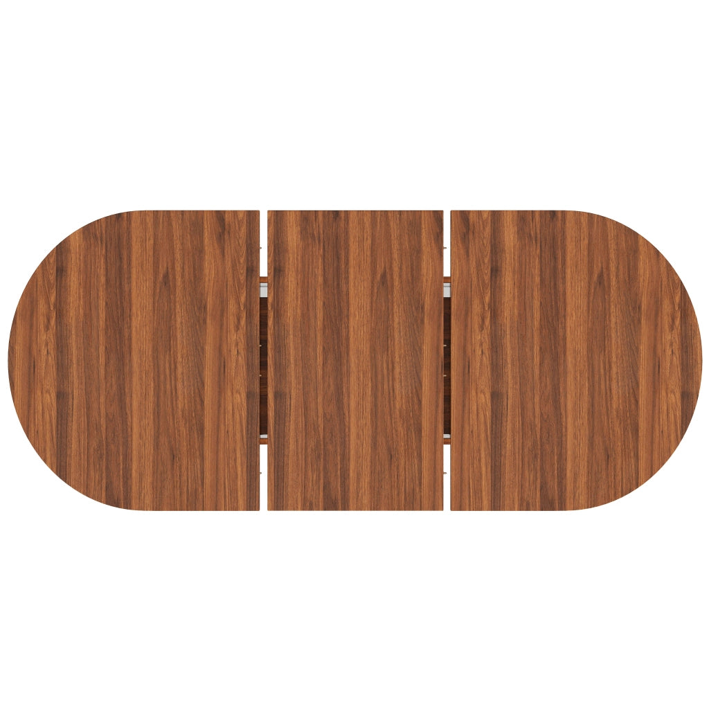 Tavolo da Pranzo Allungabile con Vano Contenitore ¨C MINIMAL ¨C MDF, Marrone Scuro, Salvaspazio