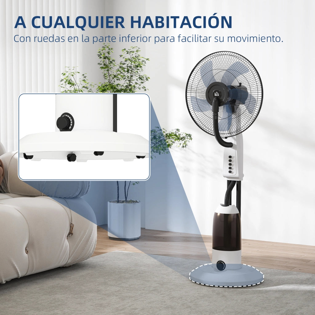 Ventilatore Nebulizzatore Oscillante 90 W ¨C Zephmum ¨C 44,5x120 cm Bianco