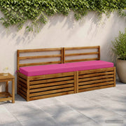 Cuscini per Panchina a 2 Pezzi SOEST 2 pz 100% Poliestere Rosa 950057