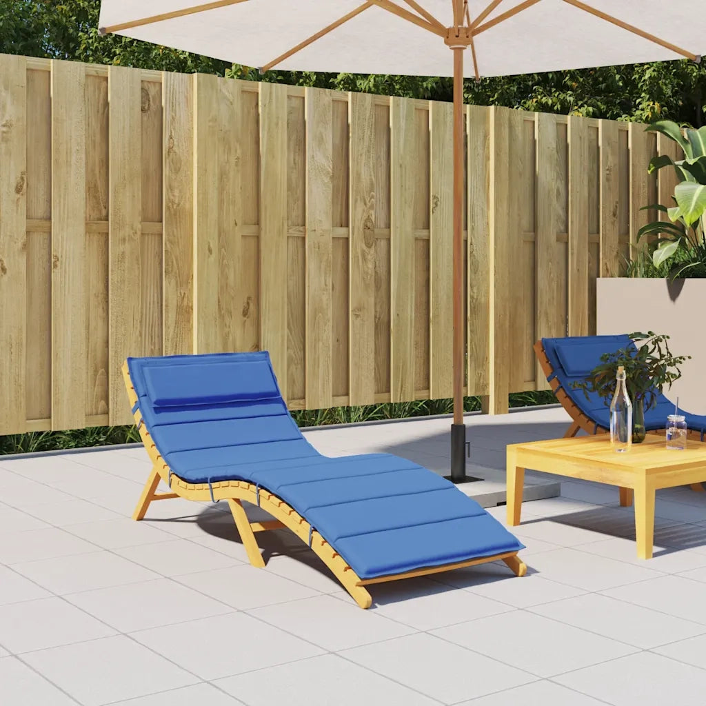 Cuscino per Lettino Blu Reale 180x60x4 cm in Tessuto Oxford