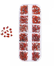 Pietre Hotfix Brillanti - 1440 Pezzi - Rosso/Colorato - Pietre Luccicanti - Per Abbigliamento/Crochet - Facili da Applicare - Perle