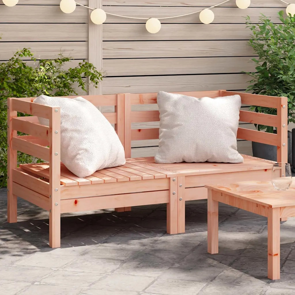 Divano componibile-Divani Angolari da Giardino 2pz in Legno Massello di Douglas
