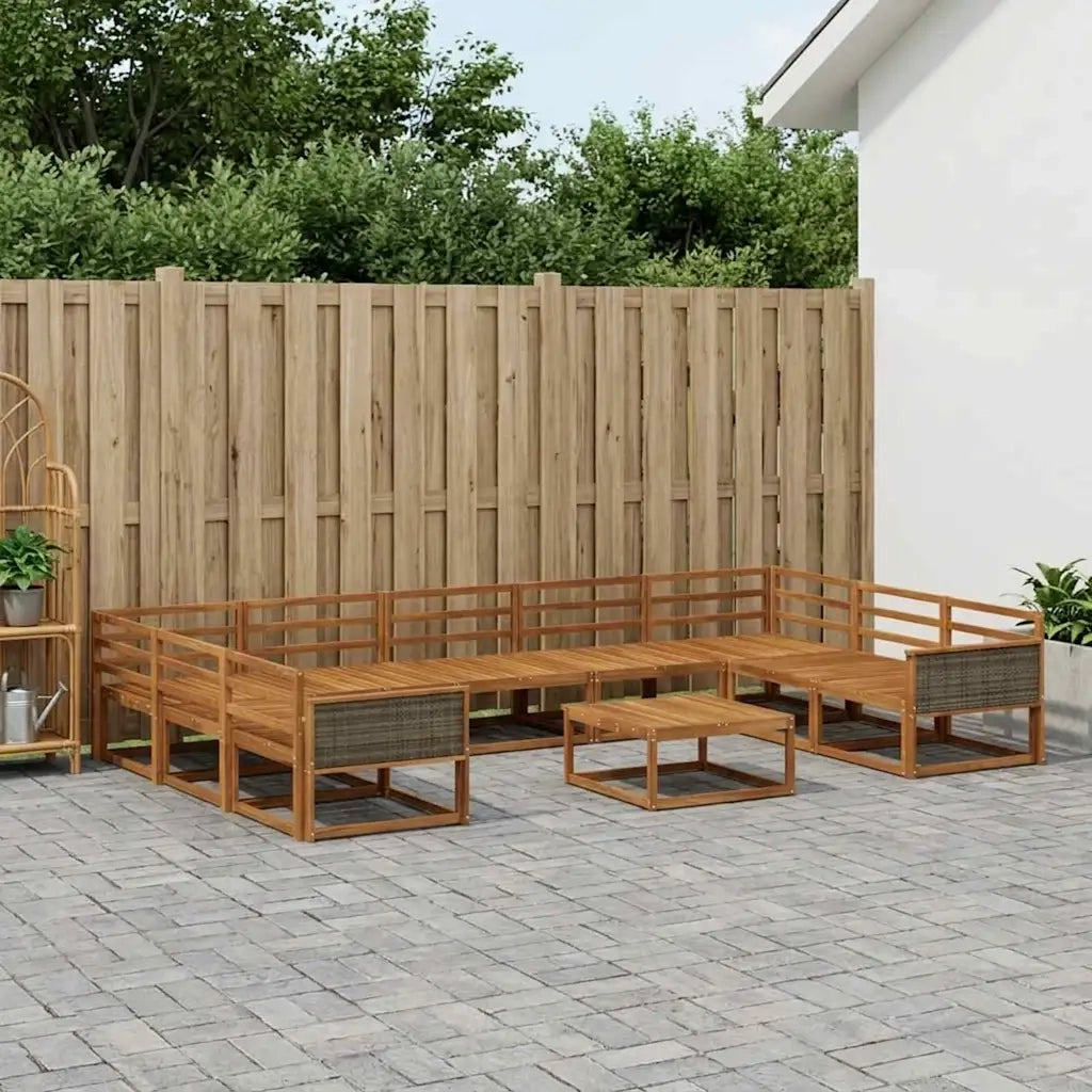 Set di divani da esterno 10 pcs Naturale 3382897